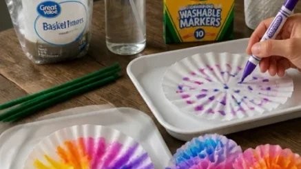 Coffee Filter Tie-Dye Flowers