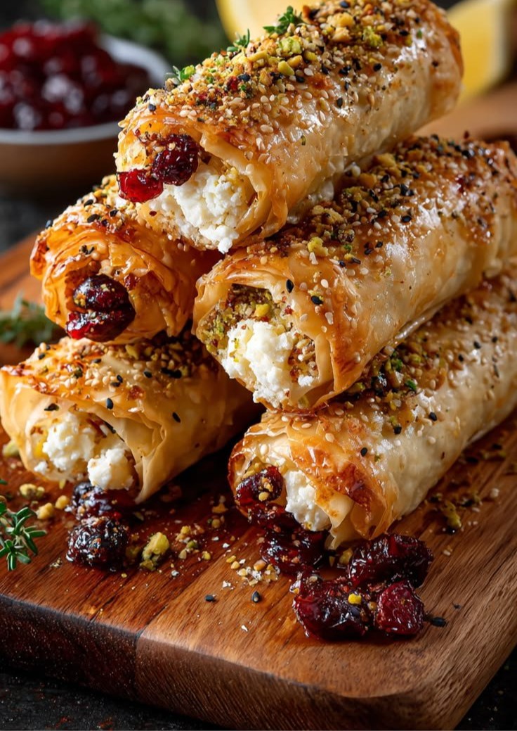 Golden Baked Feta Rolls