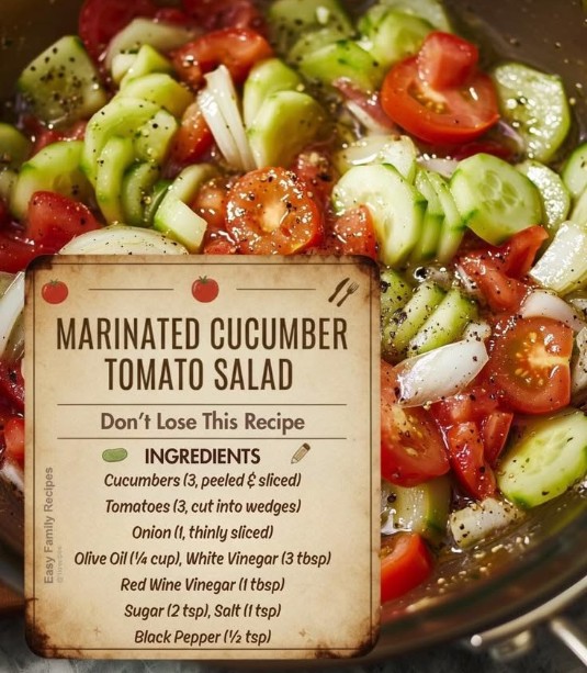 Marinated Cucumber Tomato Salad