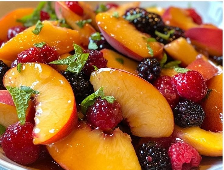 Refreshing Summer Peach Salad Recipe Light Juicy and Ideal for Warm Sunny Days