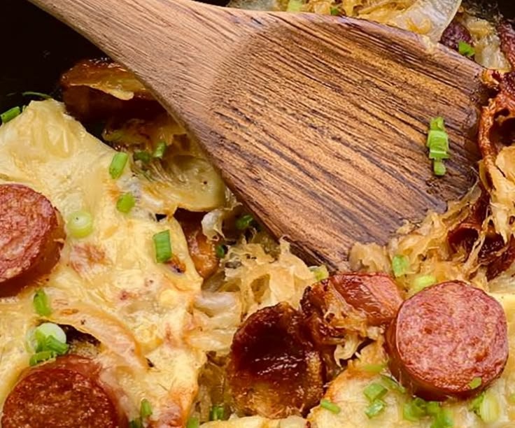 Kielbasa Pierogi Skillet Bake
