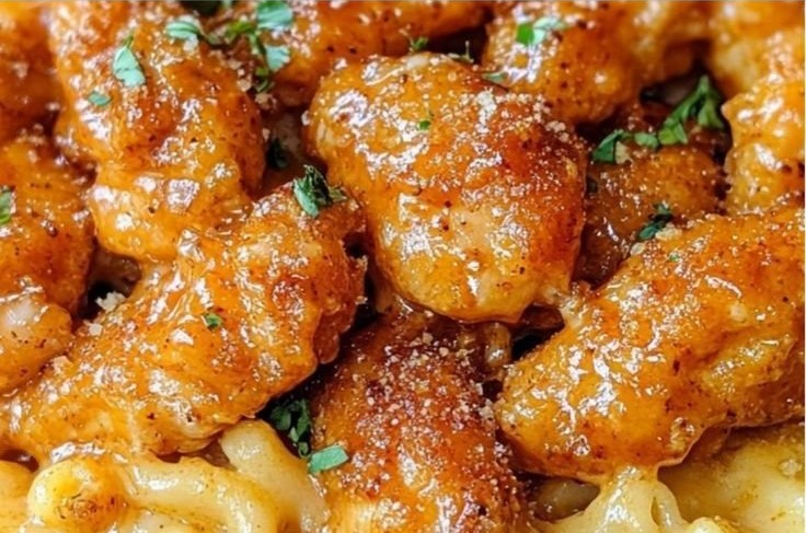 Honey Pepper Chicken Mac and Cheese
