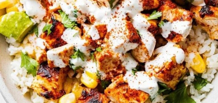 Street Corn Chicken Rice Bowl