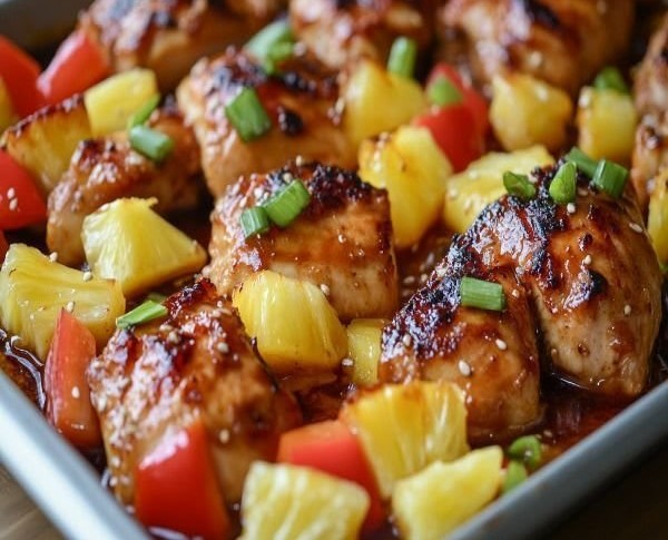 Hawaiian Chicken Sheet Pan
