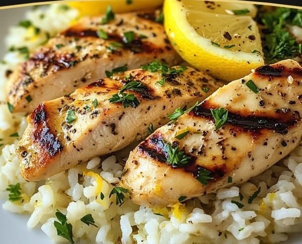 Greek Chicken and Lemon Rice Bake
