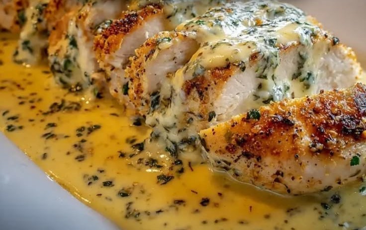 Oven baked chicken in a Caesar sauce | Parmesan cheese chicken, Creamy parmesan sauce for chicken, Chicken entrees