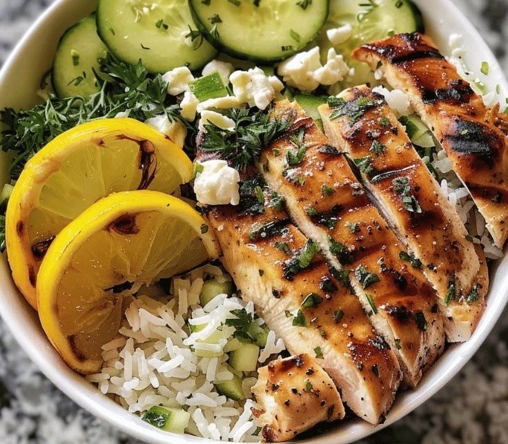 Lemon Herb Greek Chicken Bowl