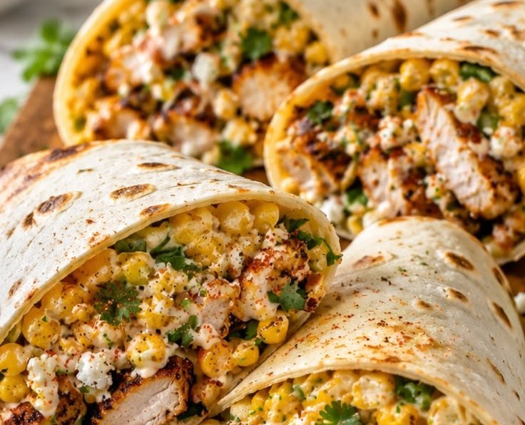 Grilled Chicken Street Corn Wraps