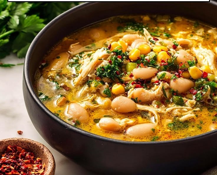 Mouthwatering Mediterranean White Chicken Chili