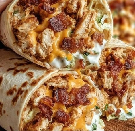 Crispy Bacon Chicken Ranch Wraps