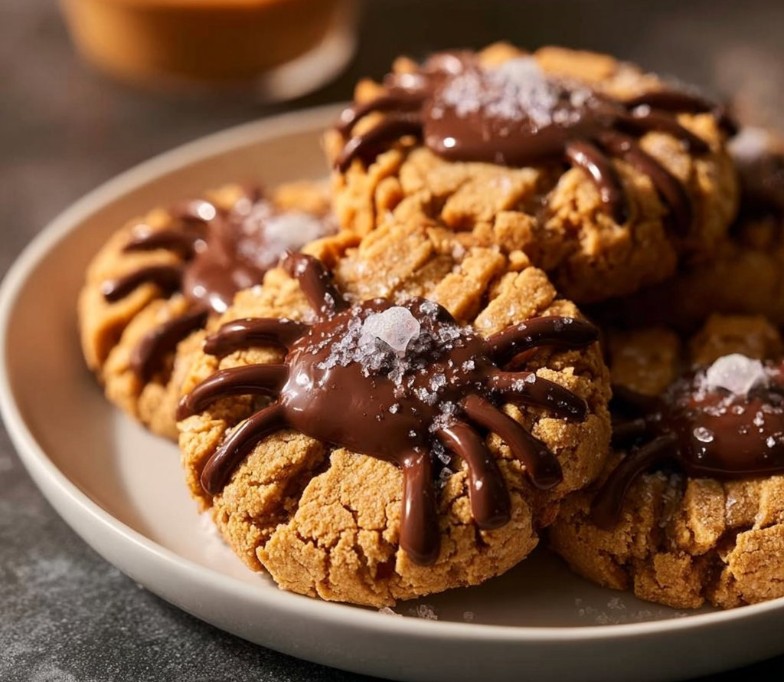 Peanut Butter Spider Cookies