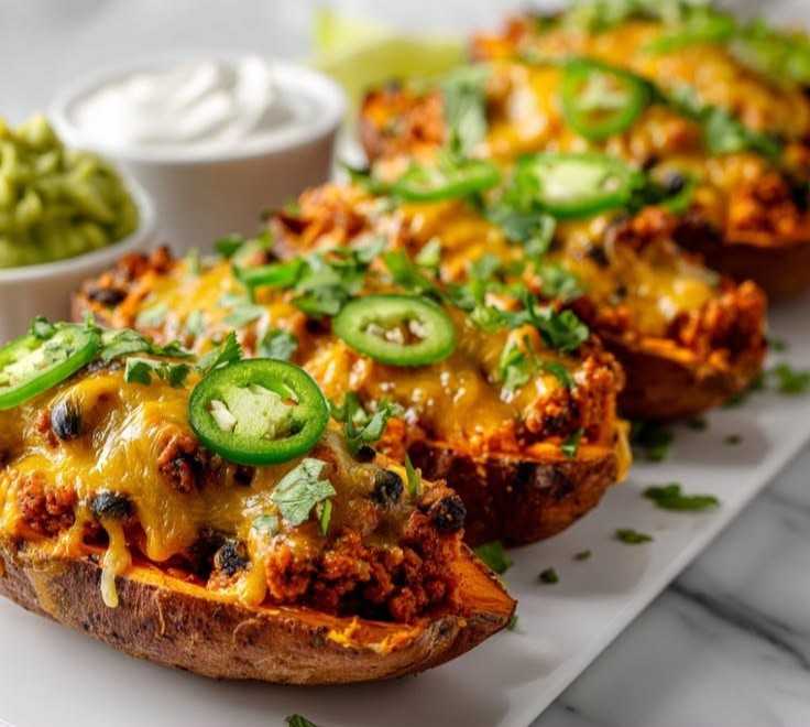Protein Loaded Sweet Potato Boats