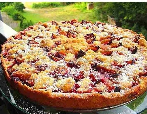 Zwetschgenkuchen mit Zimtstreuseln