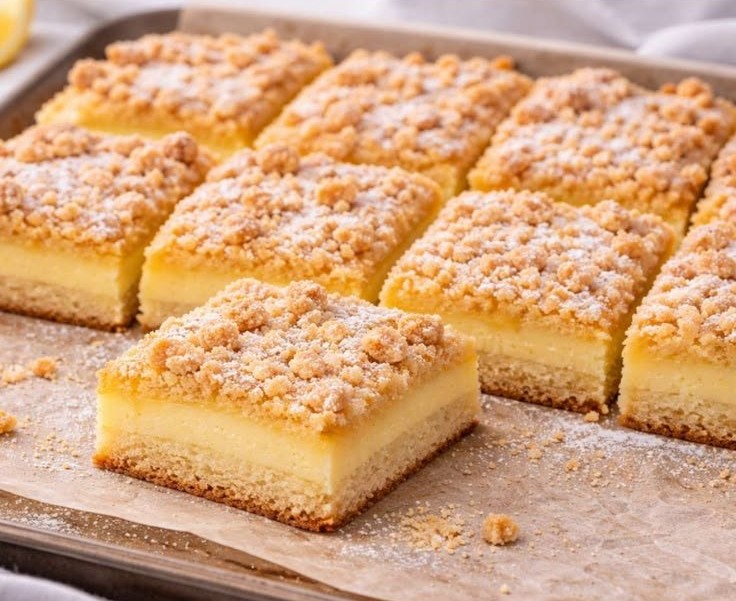 Schneller Blechkuchen mit Pudding und Streuseln – einfach & saftig