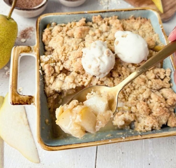 Birnen Crumble