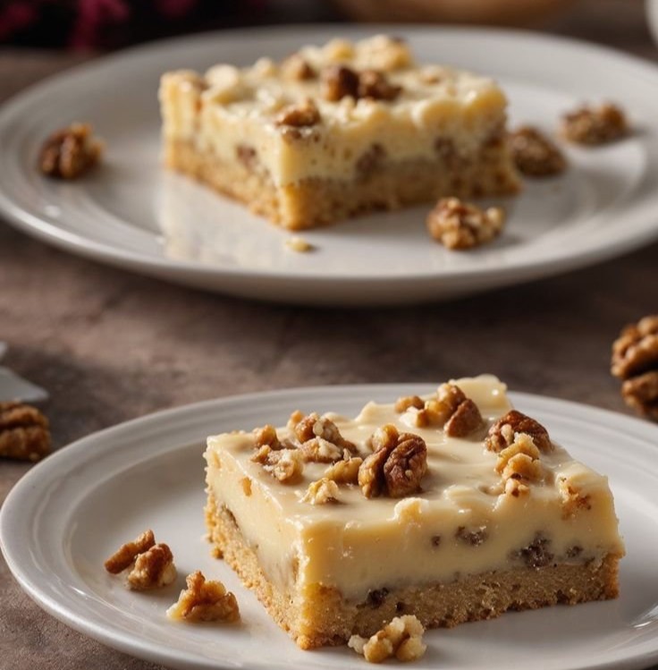 Friss dich dumm Kuchen mit Pudding und Walnüssen - einfach nur lecker