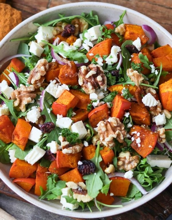 Vegetarischer Kürbis Salat