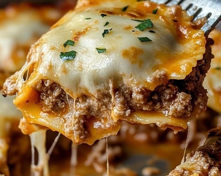 Cheesy Ravioli Pasta Bake