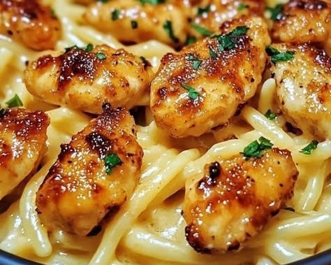 Lemon Garlic Butter Chicken with Parmesan Pasta