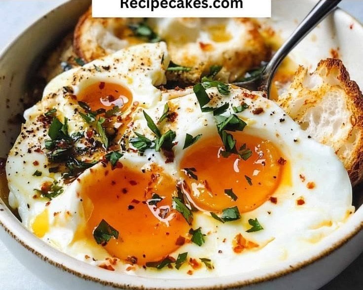 Jammy Eggs with Chili Butter and Garlic Yogurt