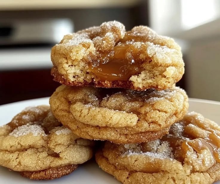 Brown Sugar Cinnamon Caramel Cookies