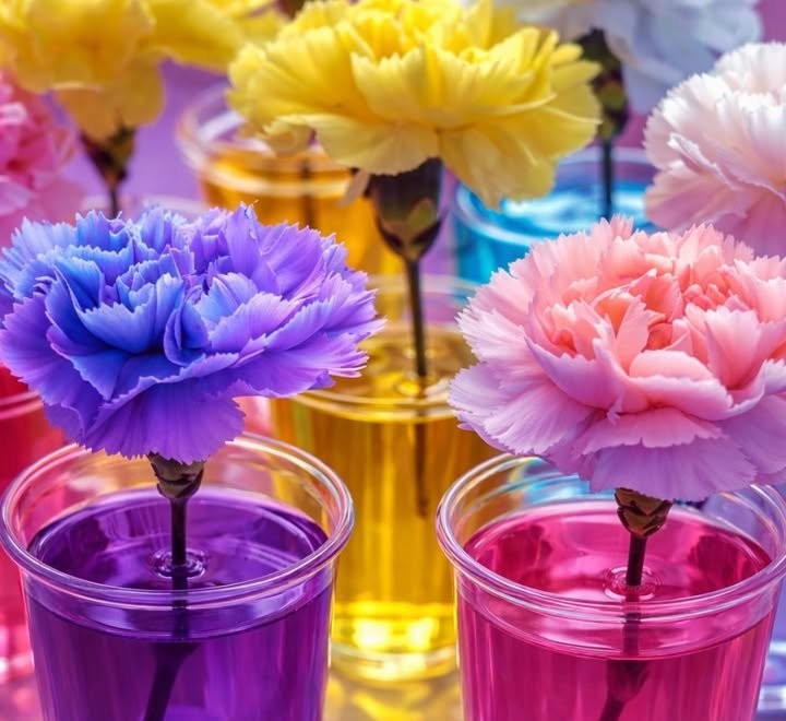 Color Changing Flowers Experiment