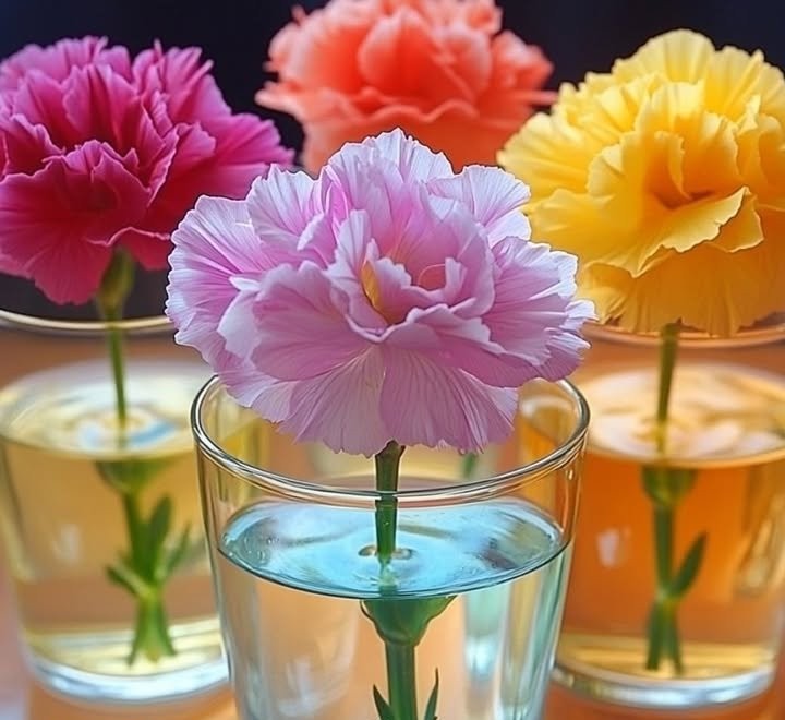Color Changing Flowers Experiment