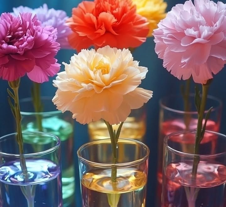 Color Changing Flowers Experiment