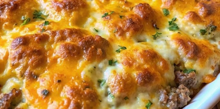 Cheddar Bay Hamburger Casserole