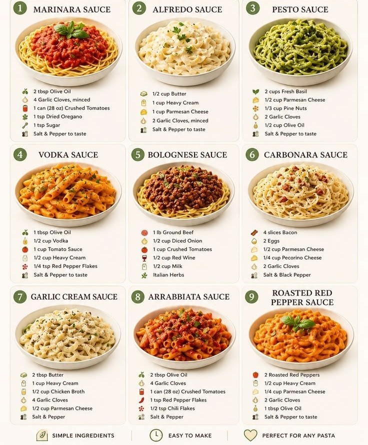 Pasta Sauce Guide