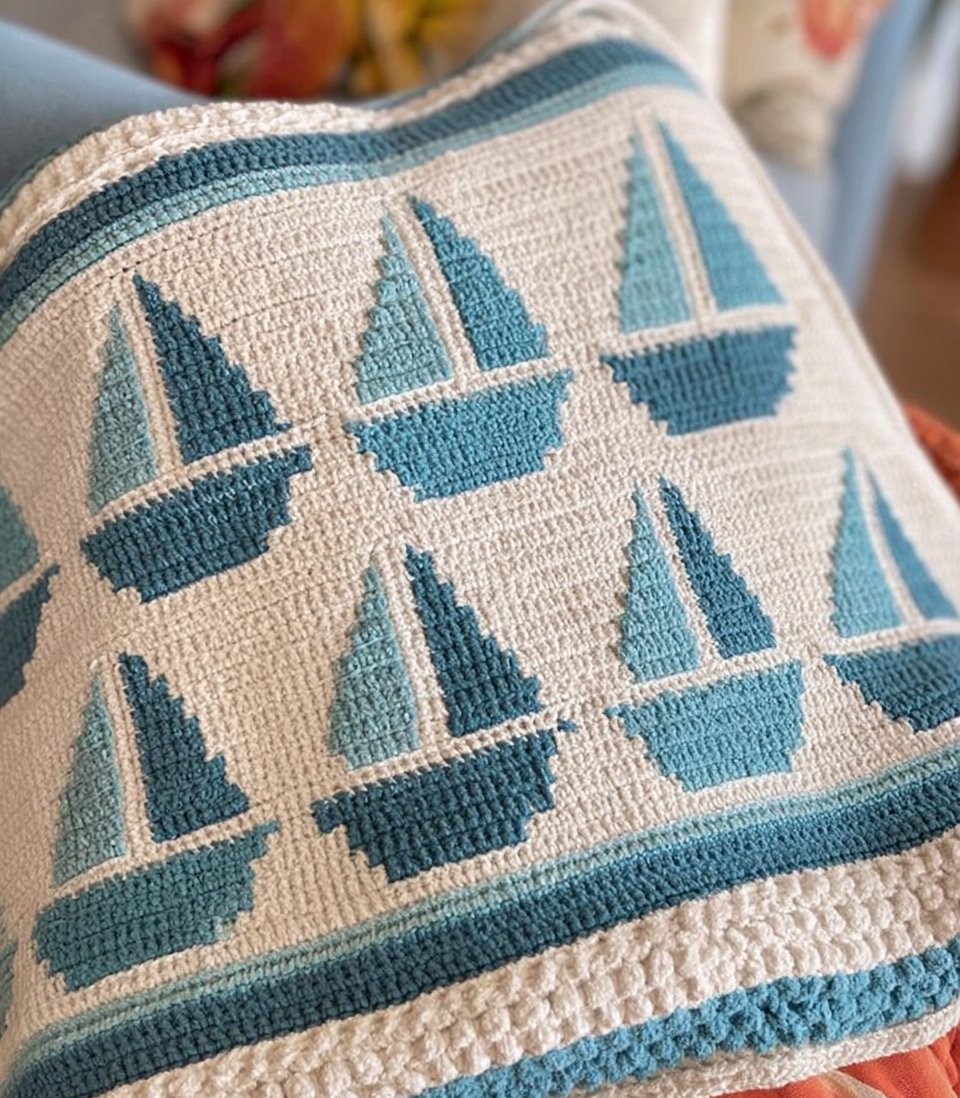 Sailboat Baby Blanket