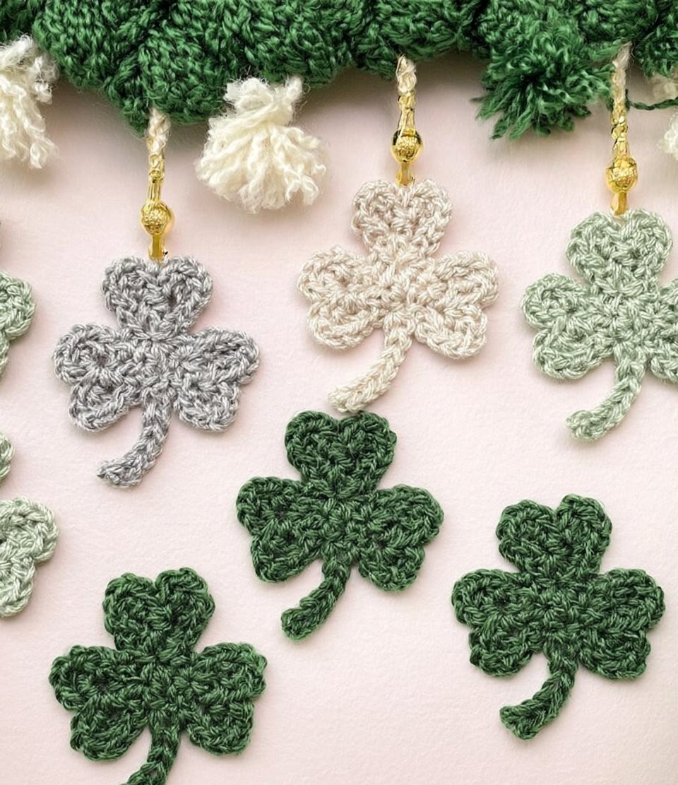 Free Shamrock Applique Crochet Pattern
