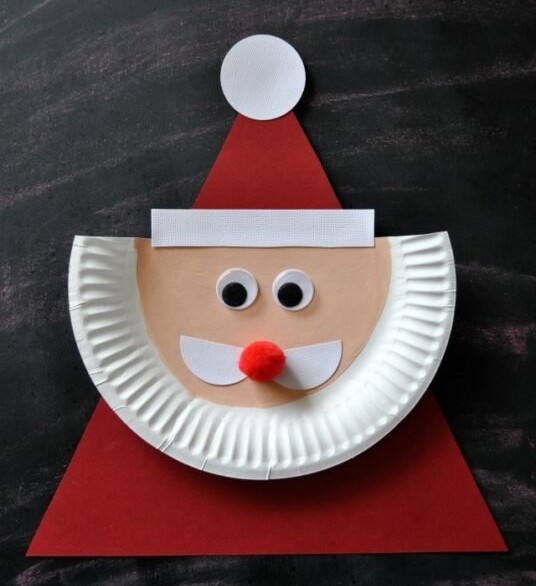 Paper Plate Santa Claus - I Heart Crafty Things