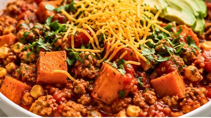 Easy Sweet Potato Turkey Chili