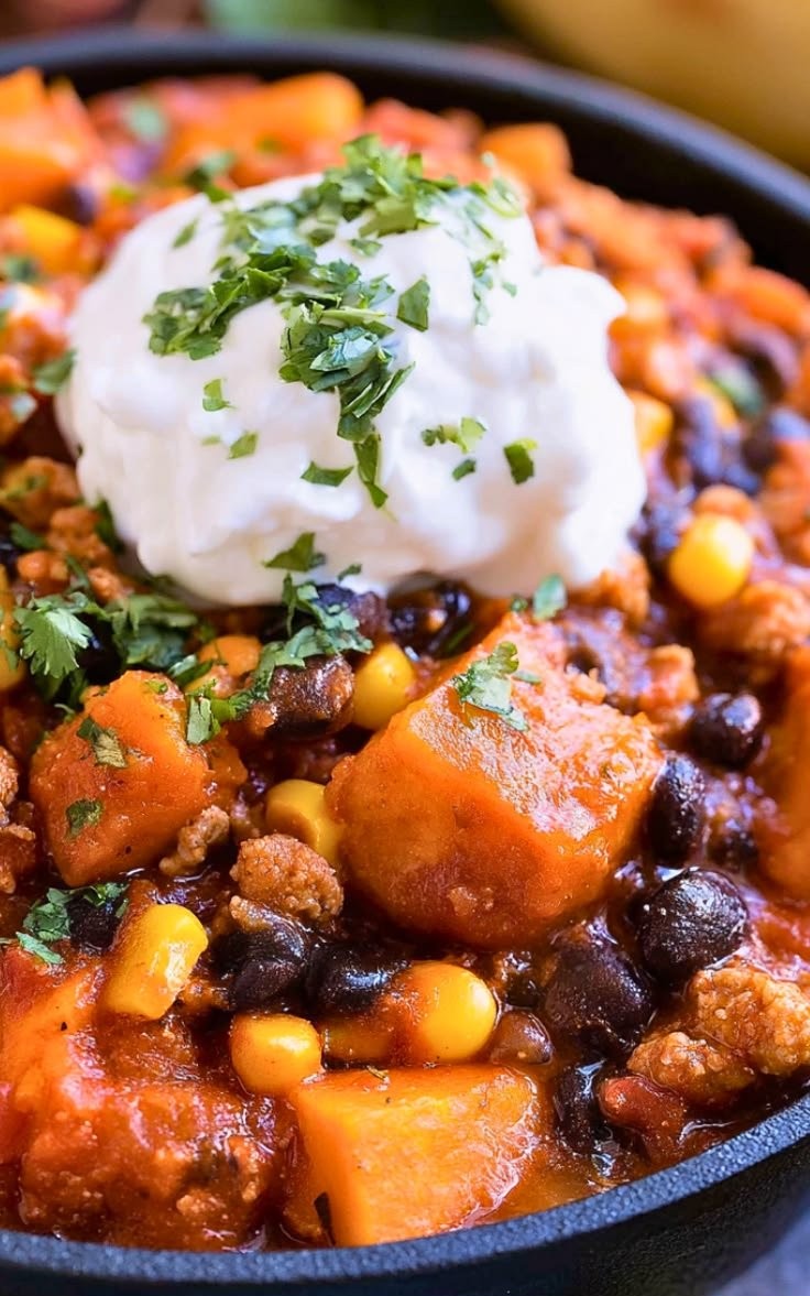 Easy Turkey Sweet Potato Chili