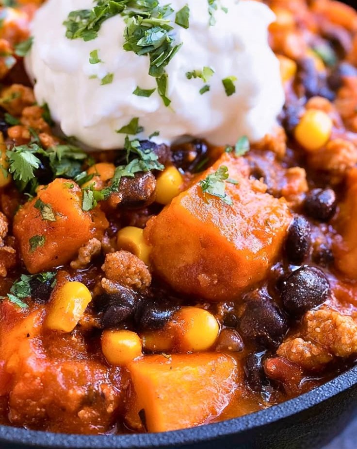Easy Turkey Sweet Potato Chili