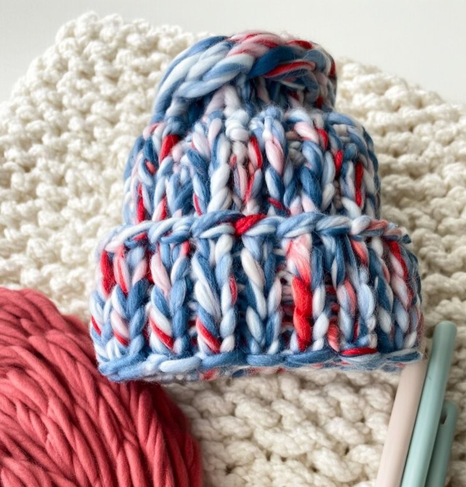 Bulky & Quick Messy Bun Beanie
