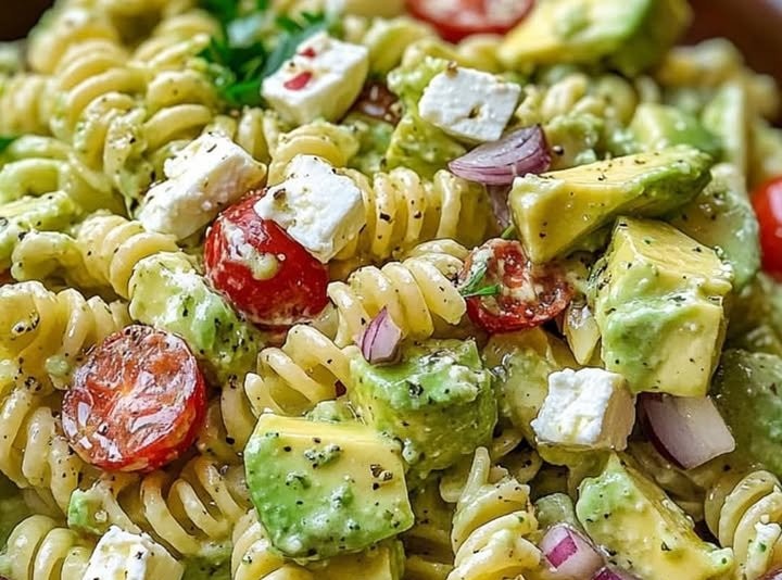 Nudelsalat mit Avocado