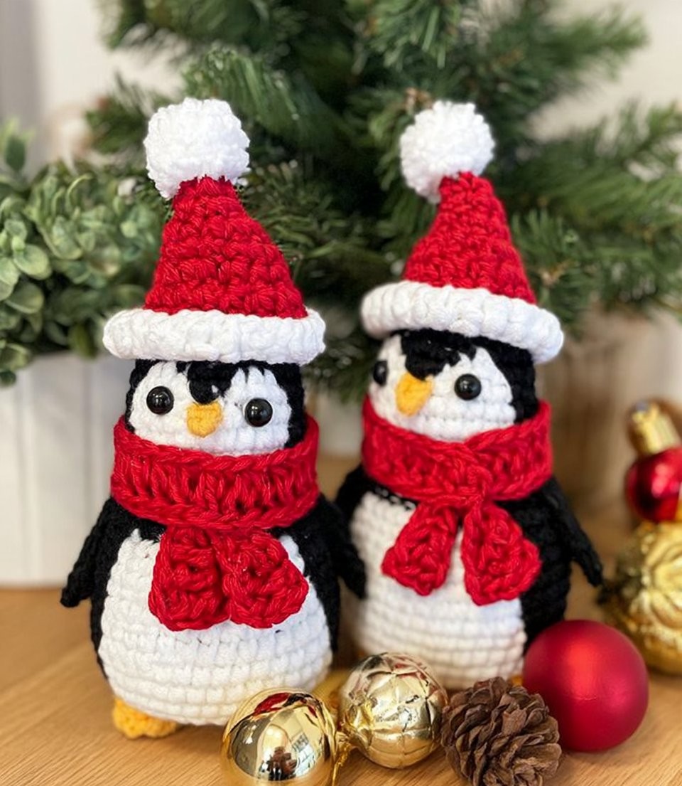 Merry and Bright Santa Penguin Crochet Pattern