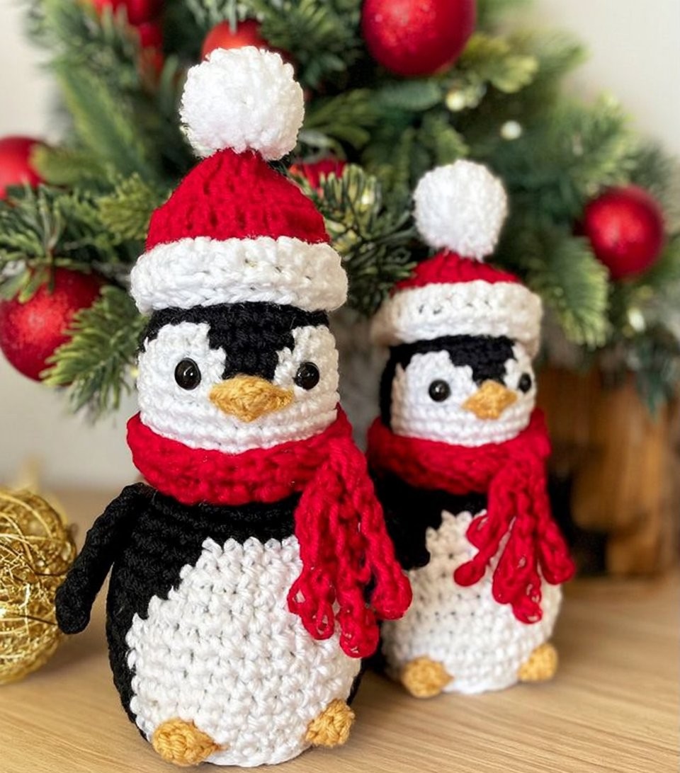 Merry and Bright Santa Penguin Crochet Pattern