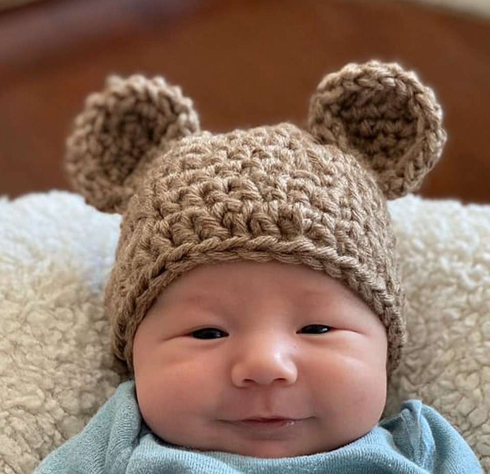 Baby Bear Crocheted Hat