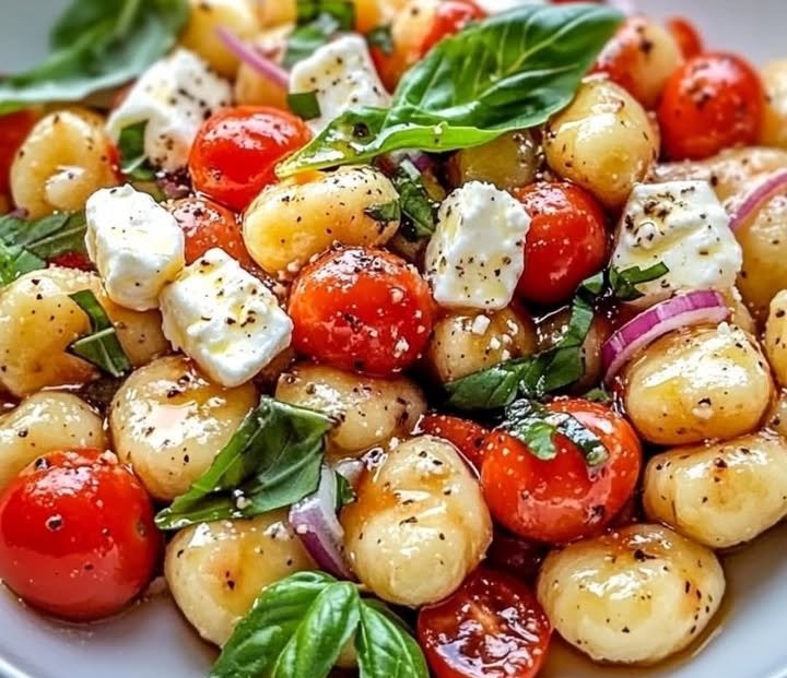 Gnocchi-Salat mit Feta und Tomaten