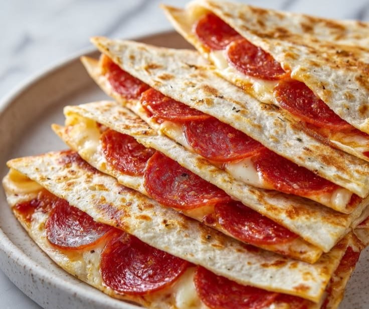 Pepperoni Pizza Quesadillas | Family-Friendly High Protein