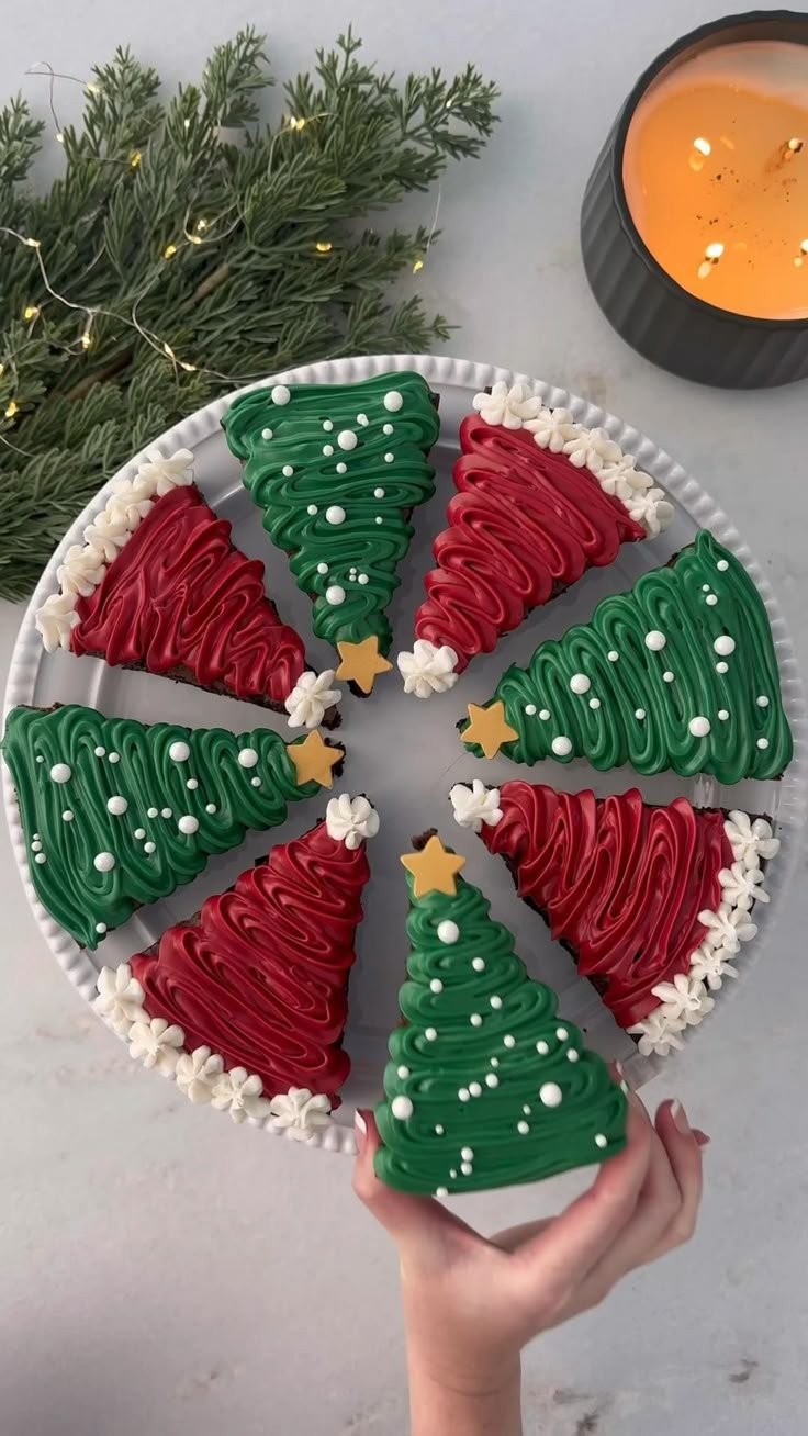 Glazed Christmas Brownies