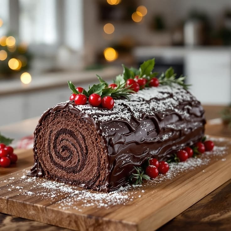 Best Christmas Chocolate Logs: Chocolate Log Cake Ideas for Christmas on Instagram
