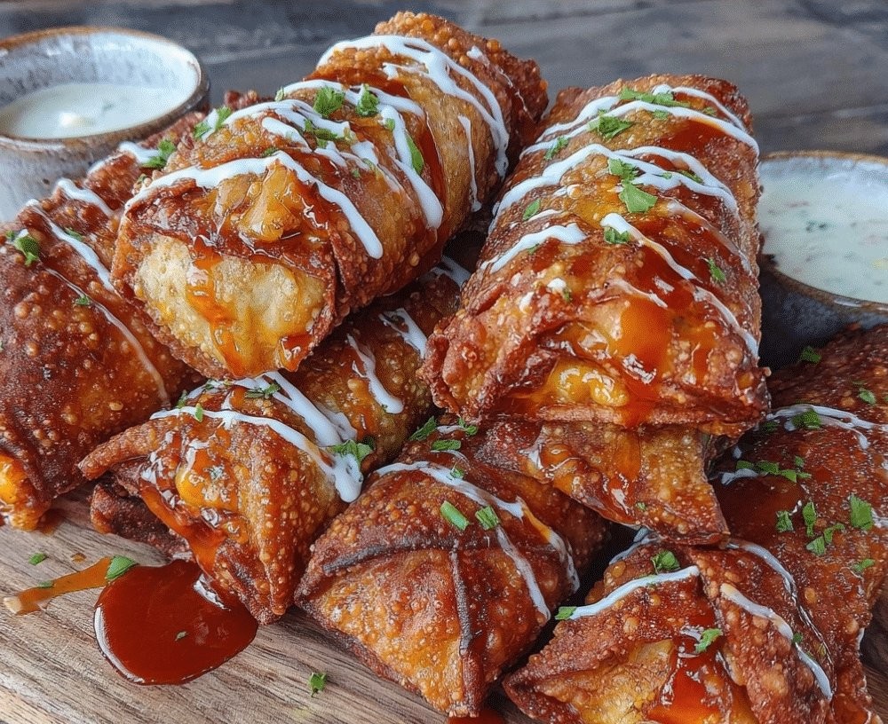 Buffalo Chicken Egg Rolls: 20-Min Game Day Snack