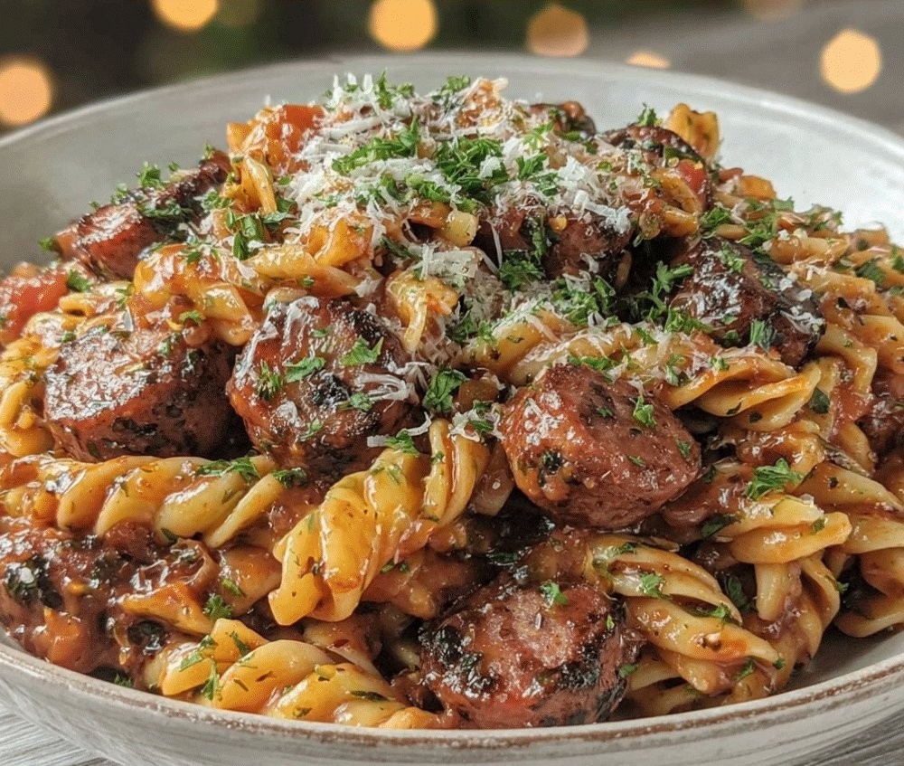 One-Pot Honey BBQ Sausage Pasta: 20-Minute One Pan Dinner