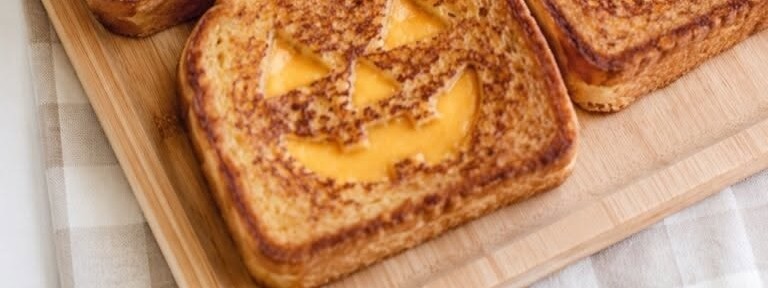 Jack-o-Lantern Stuffed French Toast