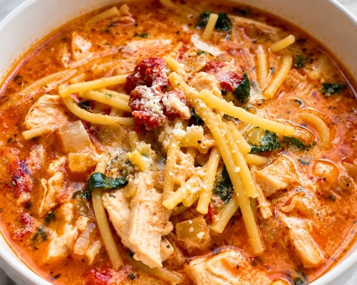 Easy 30-Minute Tuscan Chicken Soup | Creamy Weeknight Dinner