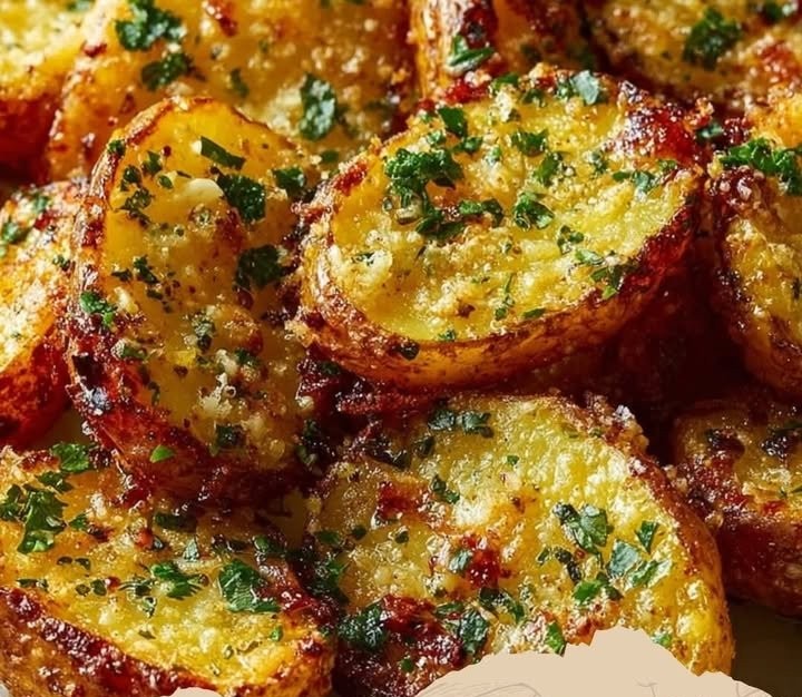 Geröstete Knoblauch-Butter-Parmesan-KartoffelnZutaten
- 1 kg kleine Kartoffeln
- 4 Knoblauchzehen, fein gehackt
- 100 g Butter, geschmolzen
- 50 g frisch geriebener Parmesan
- 2 EL frisch...